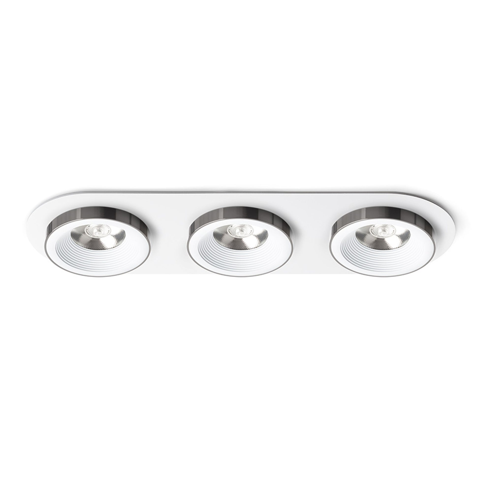 RENDL recessed light SHARM R III recessed white black chrome 230V LED 3x10W 24° 3000K R14575 1